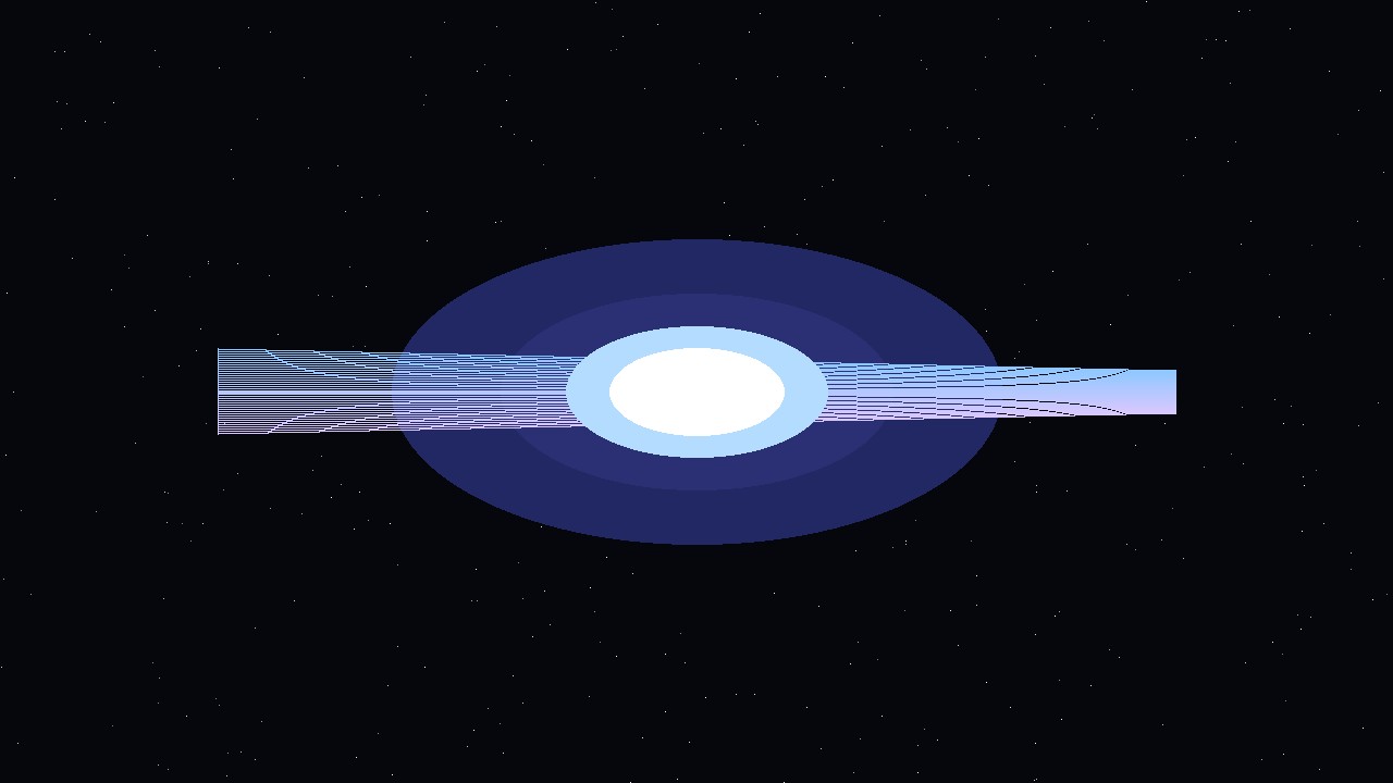 Stylized cosmic proton beam from a bright Galactic accelerator