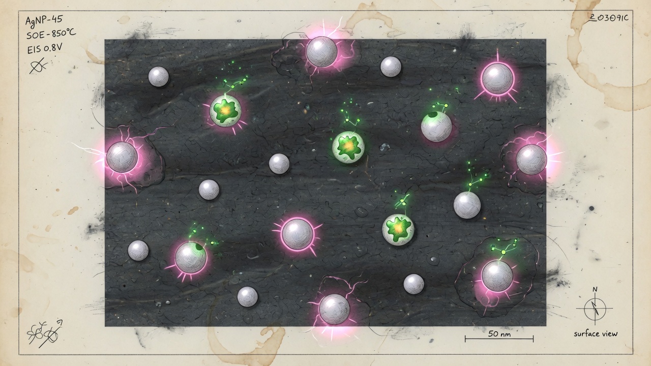 Silver nanocatalysts switching reaction sites